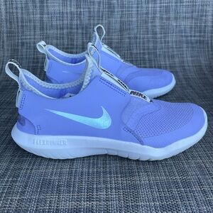 Nike Flex Runner Light Thistle Lilac Sneakers Slip-On Shoes Youth Girls Size 1